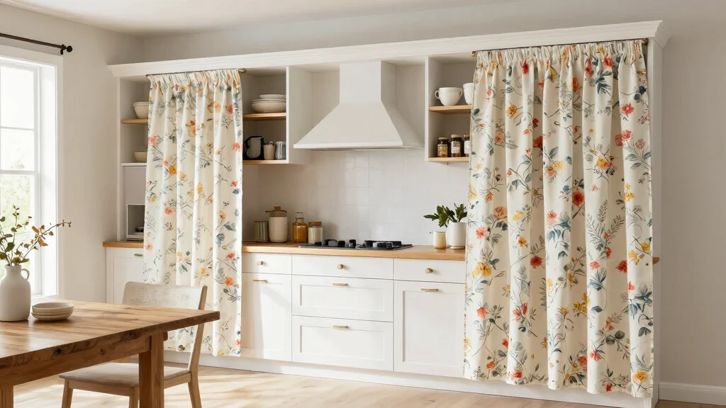 17 Curtains for Kitchen Cabinets Ideas for Soft Storage