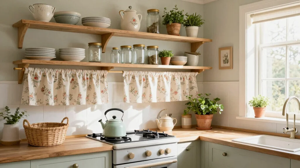 17 Kitchen Cabinet Curtains Open Shelves Ideas