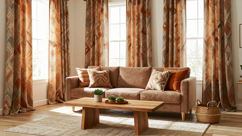 17 Patterned Curtains Living Room Ideas for Visual Interest