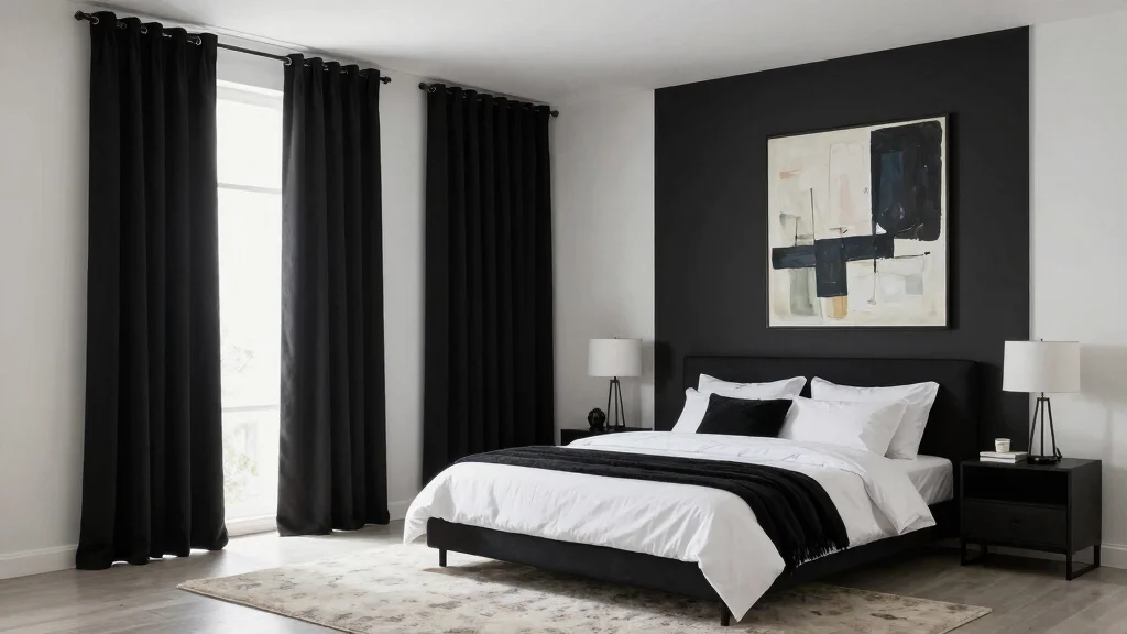 18 Black Curtains Bedroom Ideas for Bold Modern Style