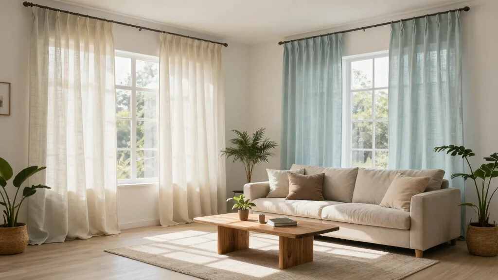 18 Eco-Friendly Curtains for Large Windows Living Room Ideas