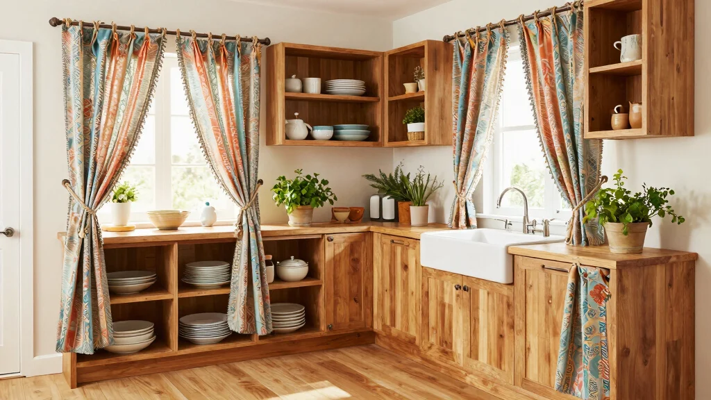 18 Kitchen Cabinet Curtains Ideas for Budget Makeovers