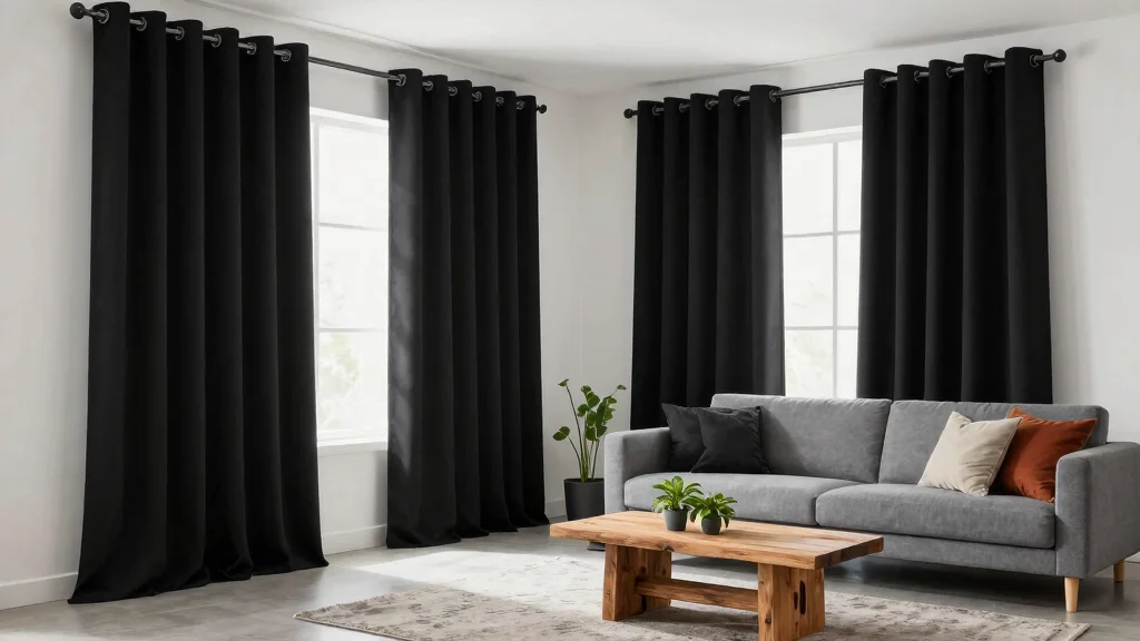 19 Black Curtains Living Room Ideas for Bold Contrast
