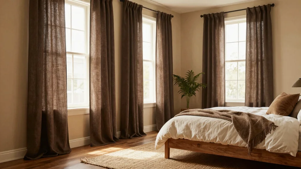19 Dark Brown Curtains Bedroom Ideas for Warm Comfort