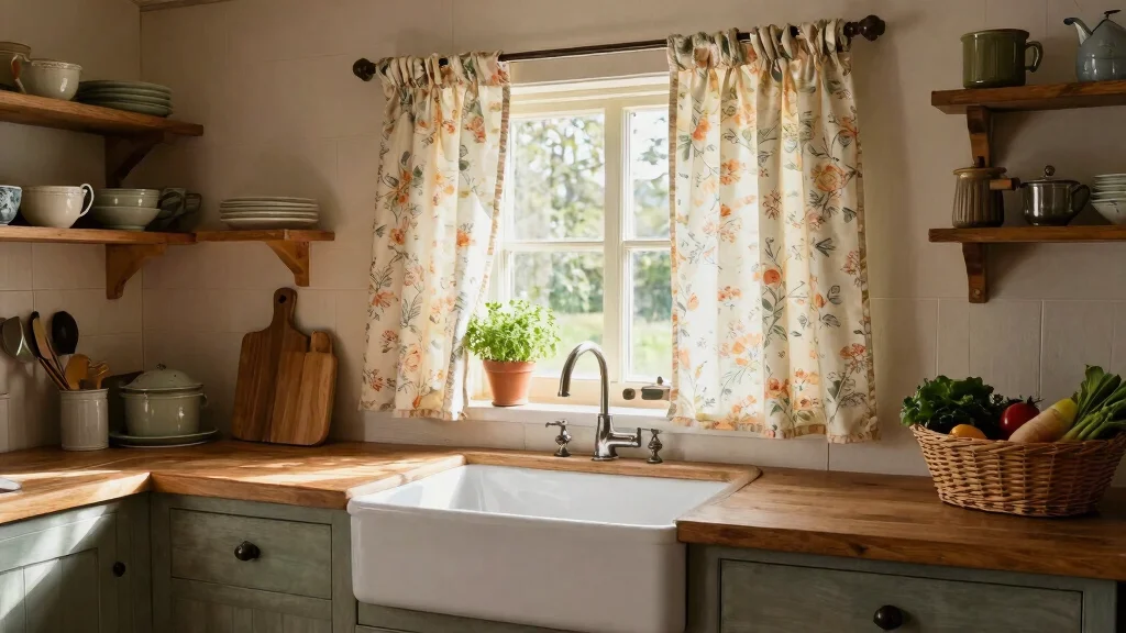 19 Kitchen Sink Cafe Curtains Ideas for Vintage Style
