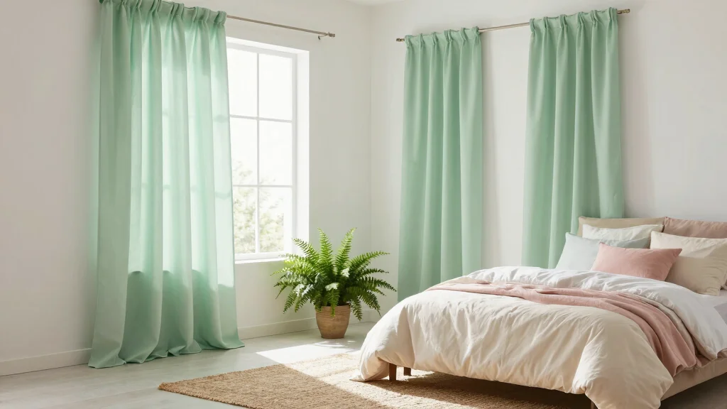 19 Light Green Curtains Bedroom Ideas for Fresh Style