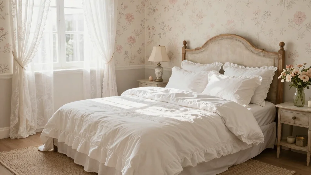 19 White Ruffle Bedding Ideas for Feminine Vintage Charm
