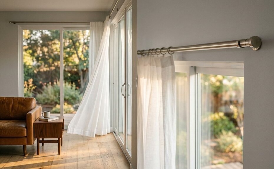 15 sliding door curtain rods