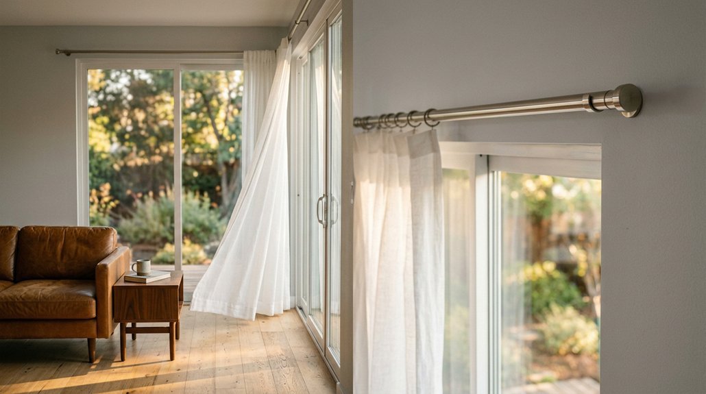 15 sliding door curtain rods