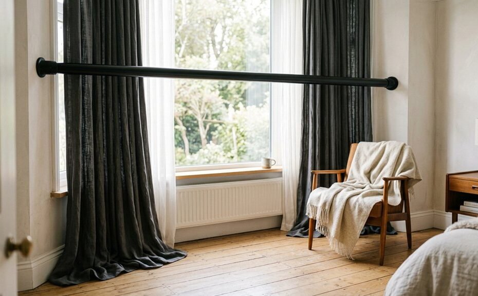 heavy curtain tension rods