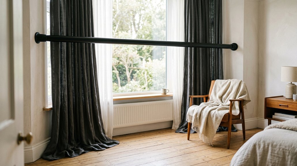 heavy curtain tension rods