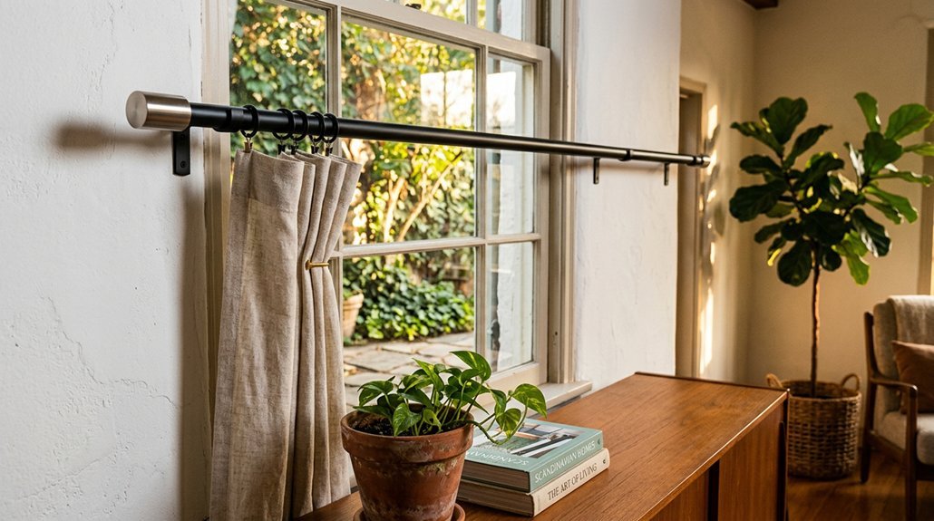 top living room curtain rods