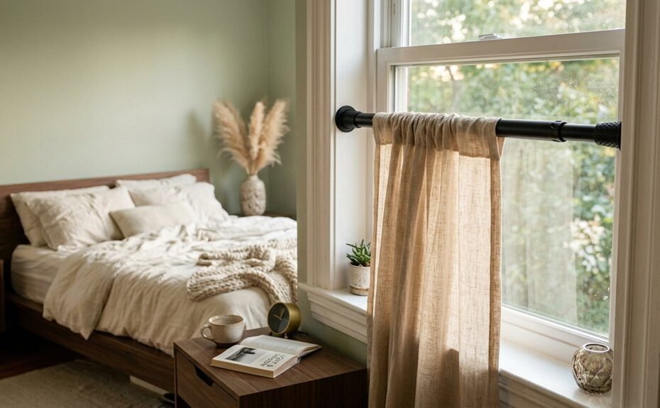 top tension curtain rods