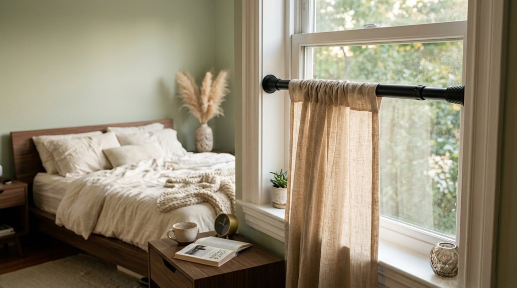top tension curtain rods