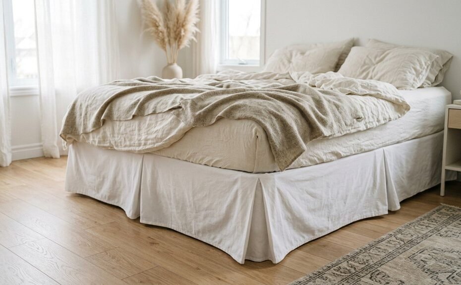 top white bed skirts