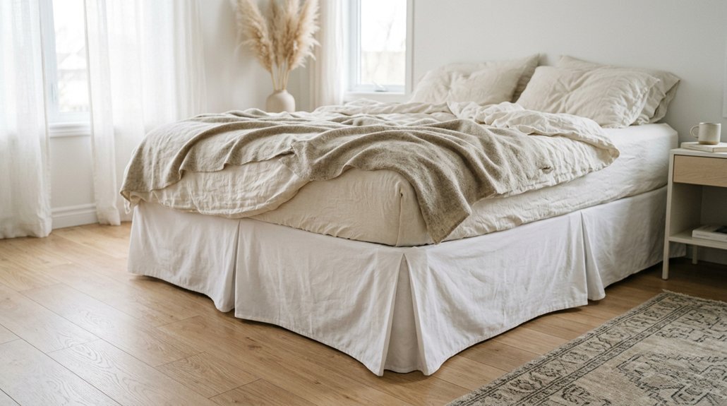 top white bed skirts